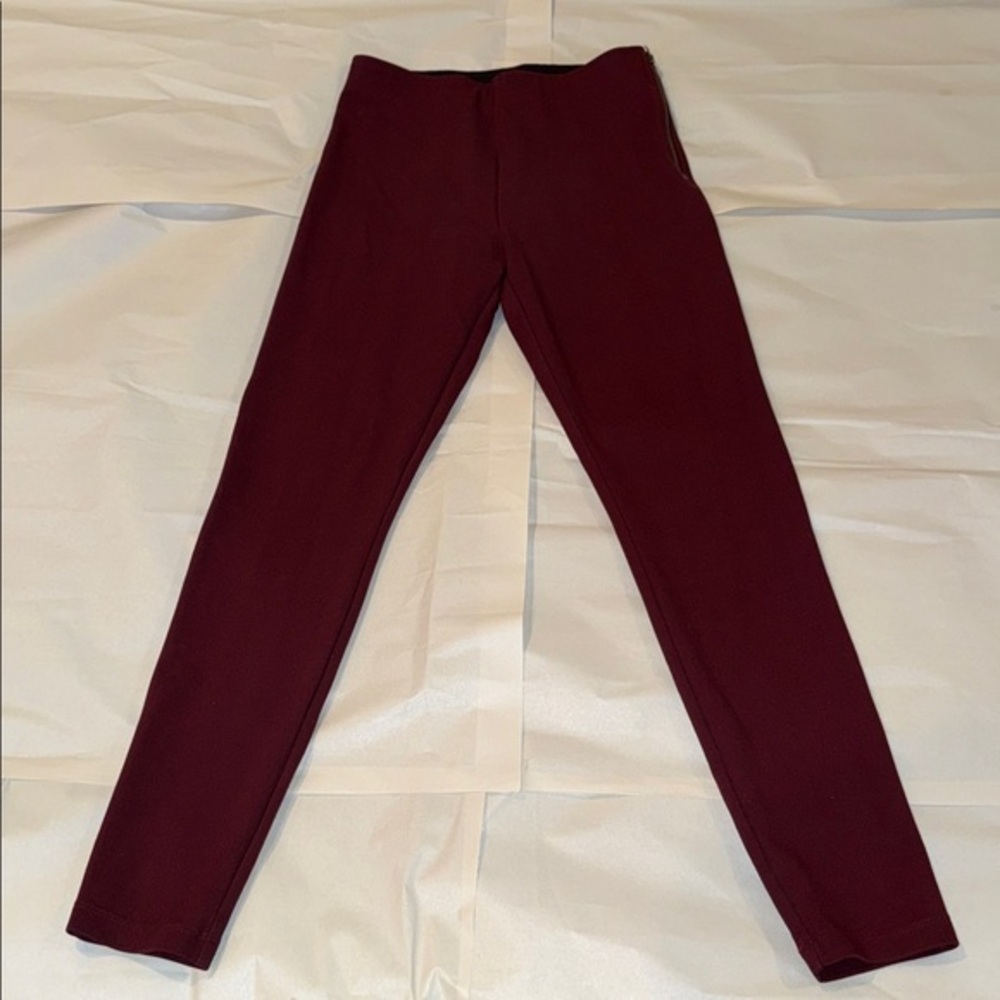 Lou & Grey Leggings — Burgundy / Wine Tone — Size S